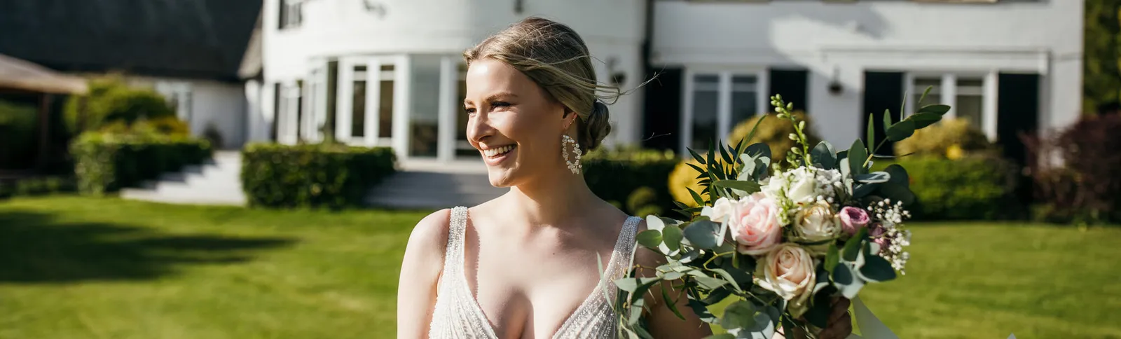 Bridal makeup detail